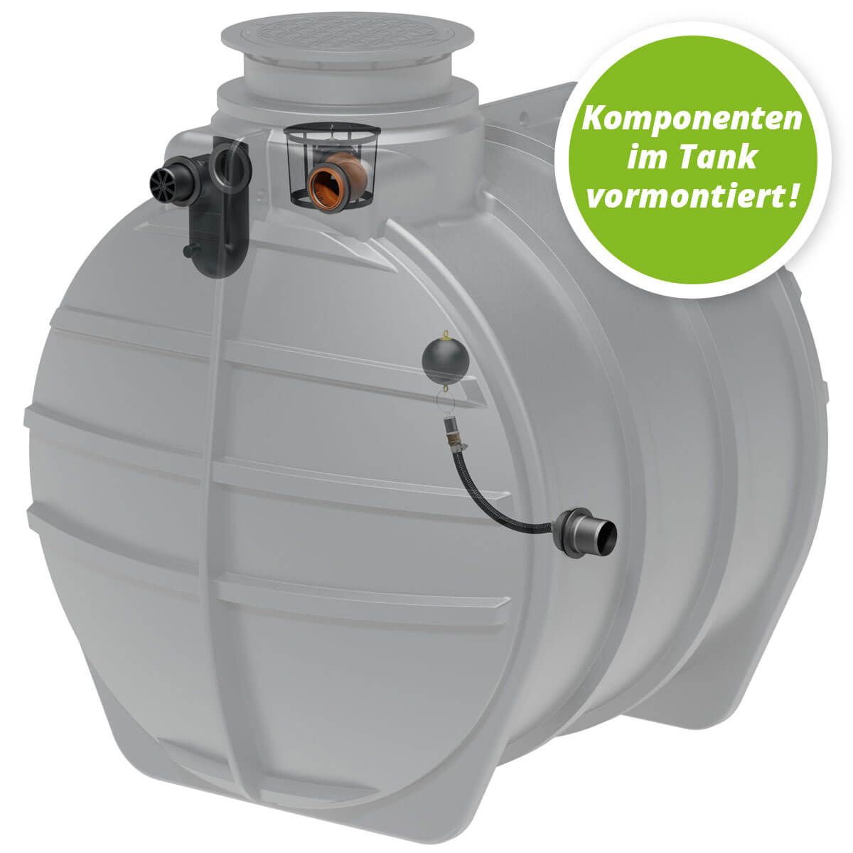 AQa.Line Retentionszisterne 6000 L inkl. Abdeckung