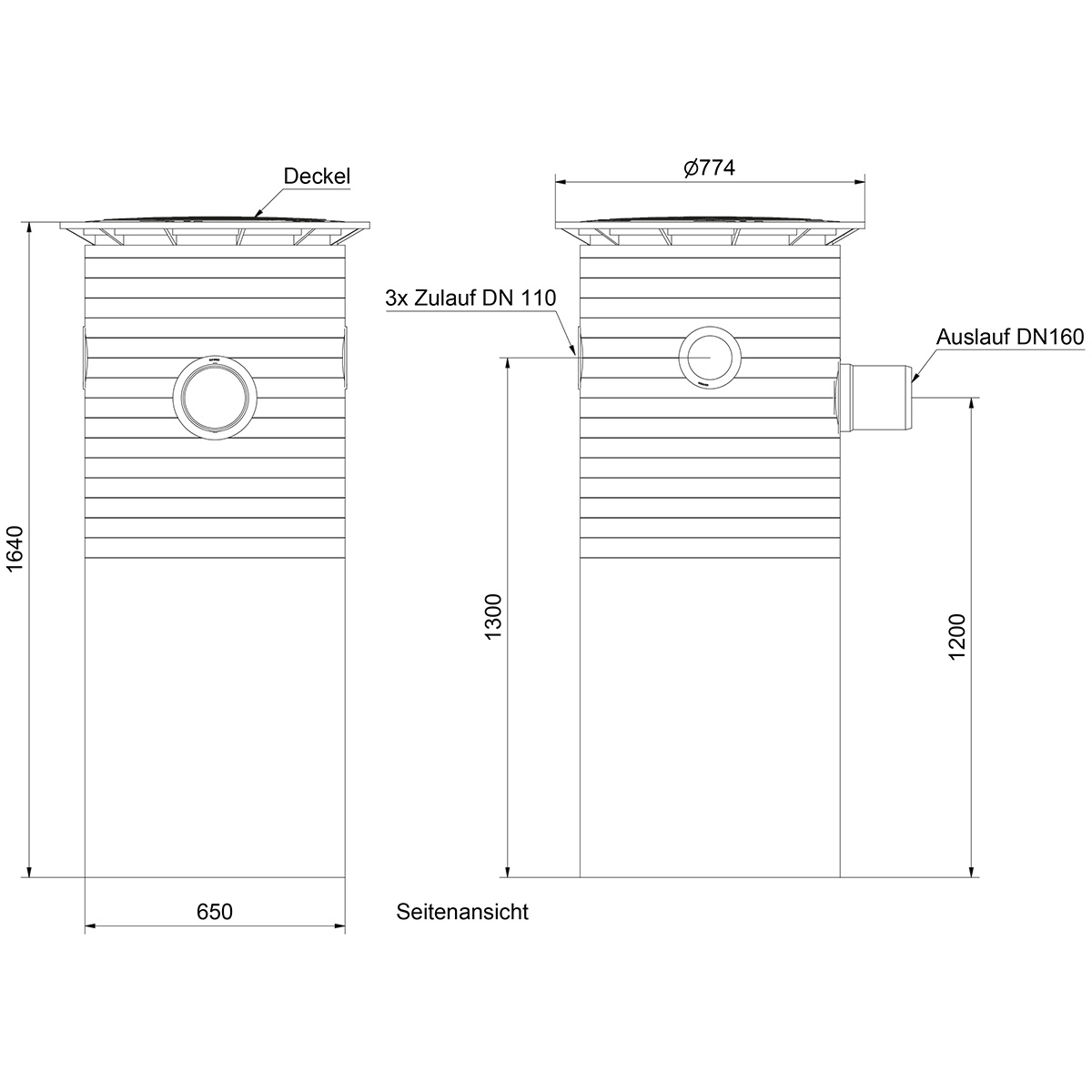 Sedimentations- und Filterschacht SF 500
