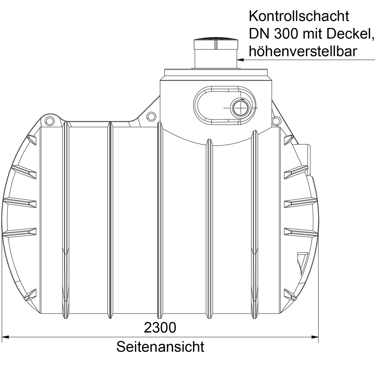AQa.Line Abwassertank 3400 L