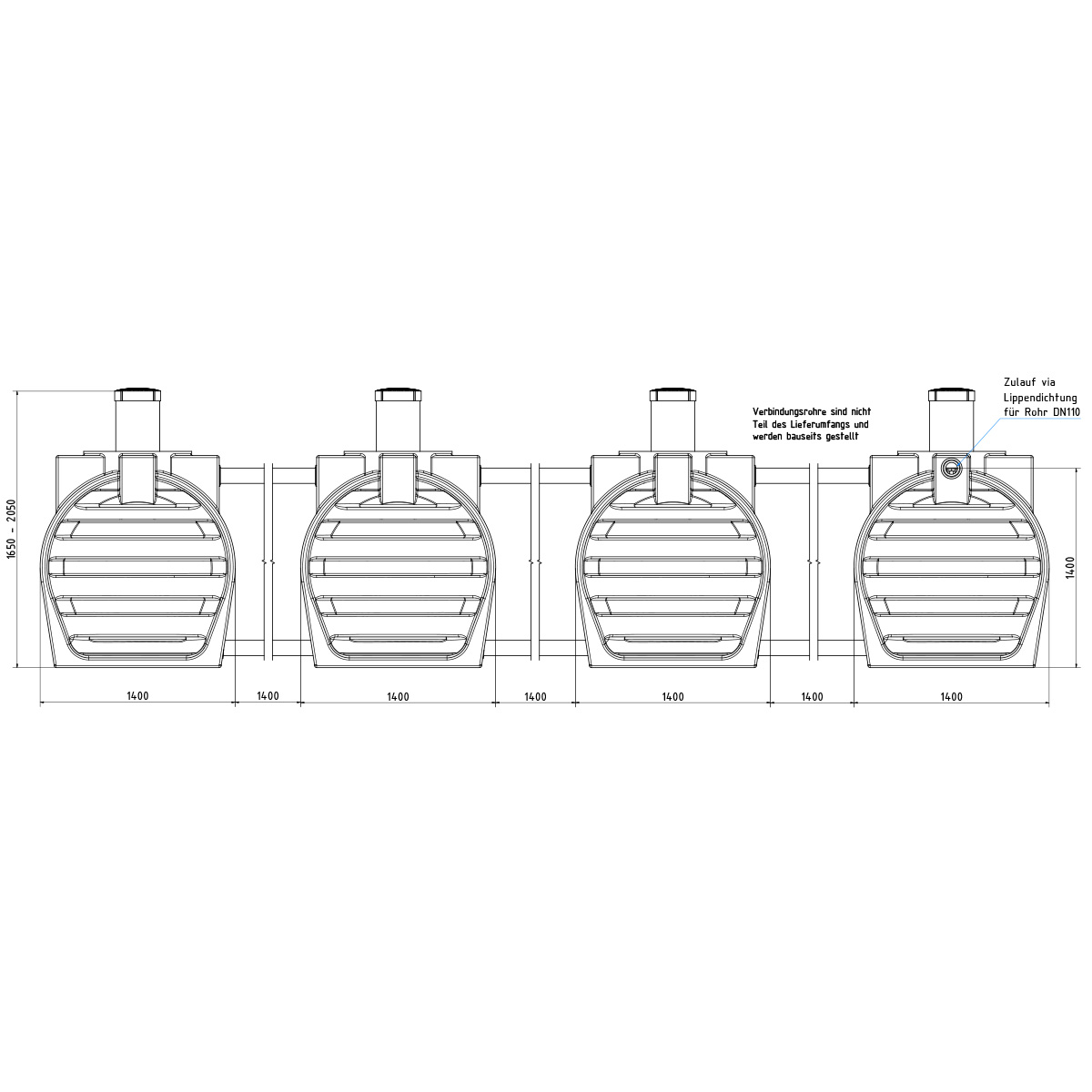 AQa.Line Abwassersystem 12000 L (mit DIBt-Zulassung)