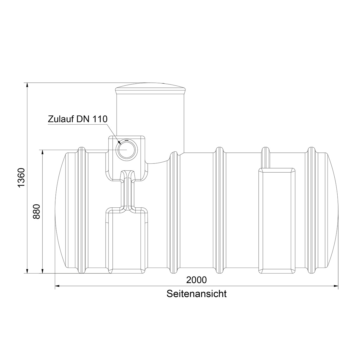 AQa.Line Abwassertank 1000 L (mit DIBt-Zulassung)