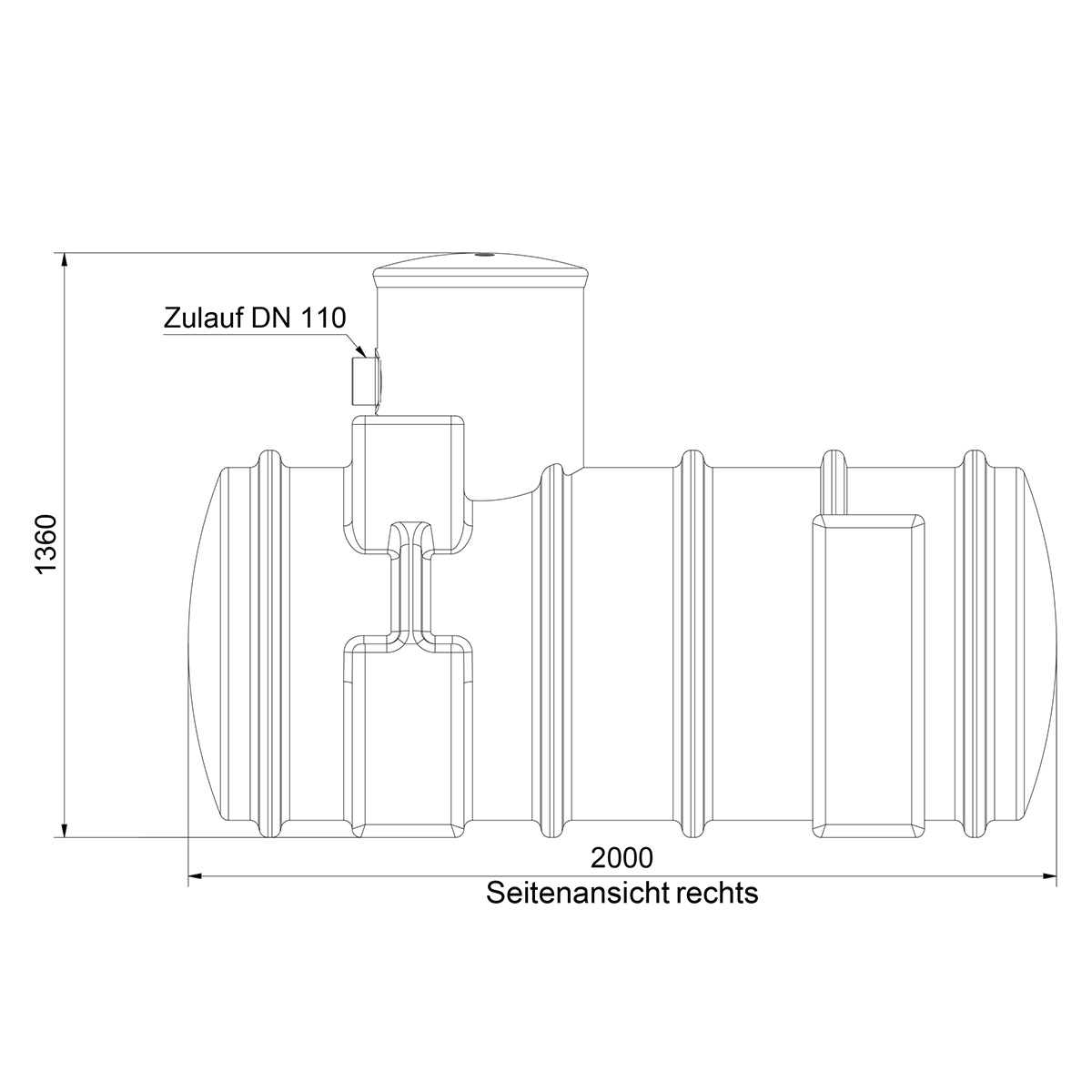 AQa.Line Gartenanlage 1000 L inkl. Abdeckung