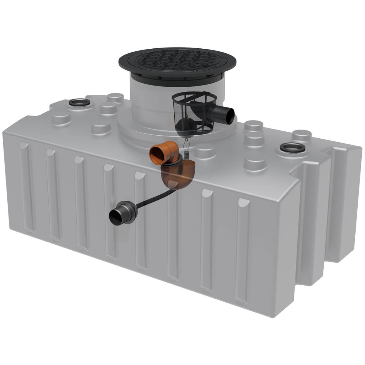 AQa.Line Retentionsflachtank 2000 L inkl. Abdeckung