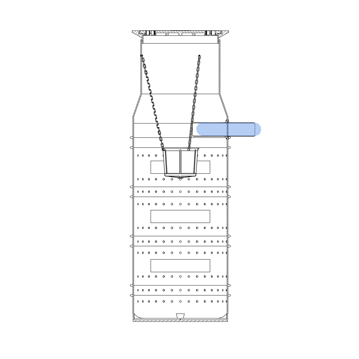AQa.Line Sickerschacht 950 L inkl. Abdeckung