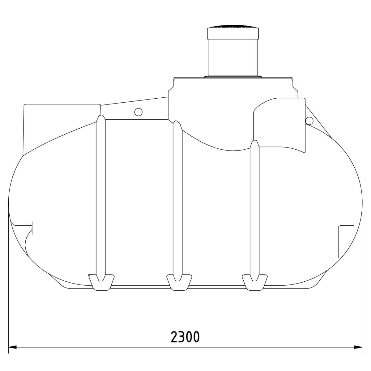 AQa.Line Abwassersammelgrube 2000 L