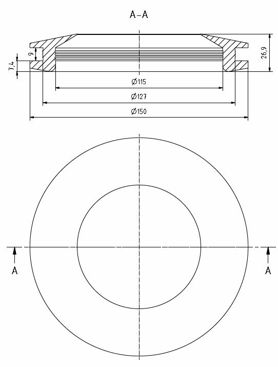 Gummilippendichtung DN110