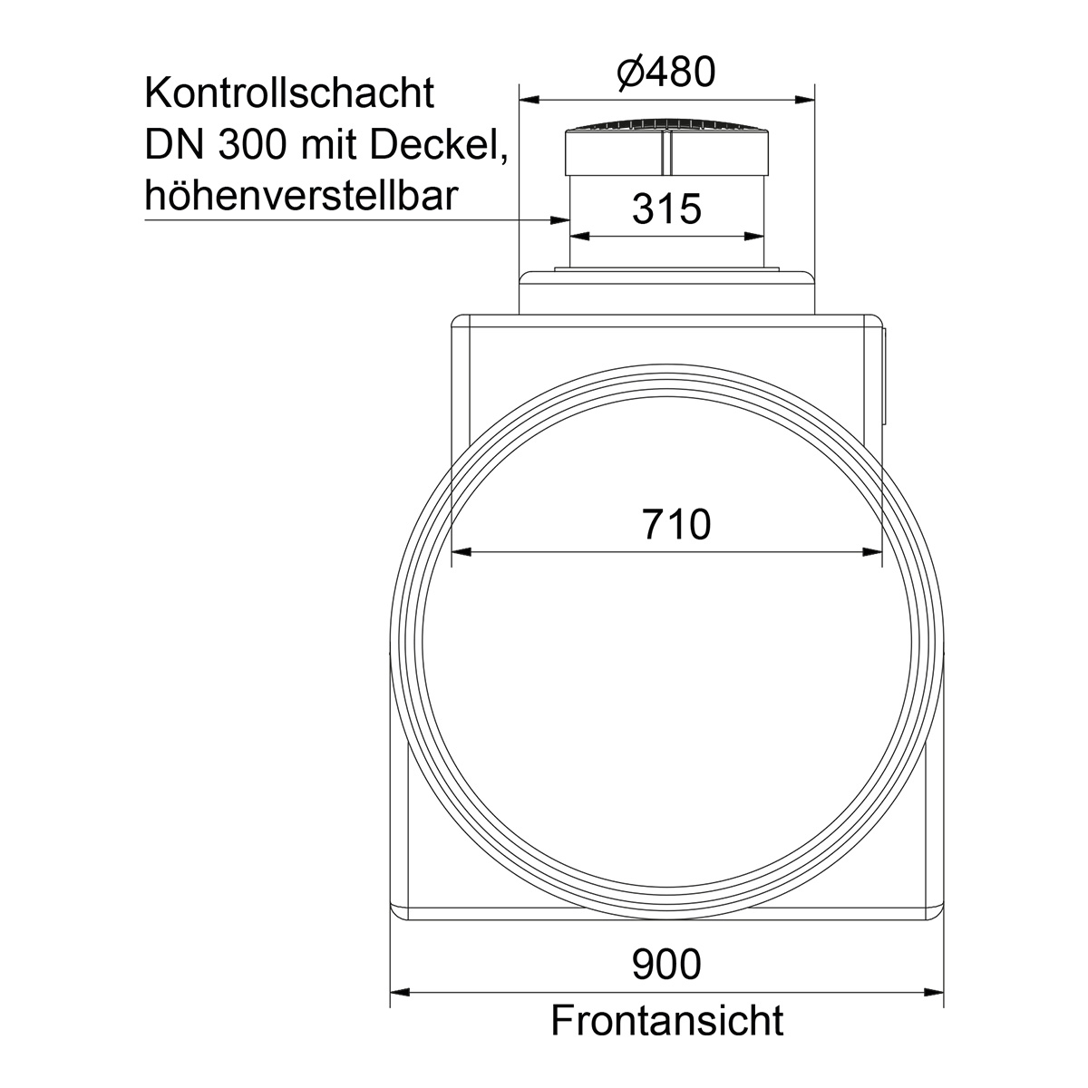 AQa.Line Abwassertank 700 L (mit DIBt-Zulassung)