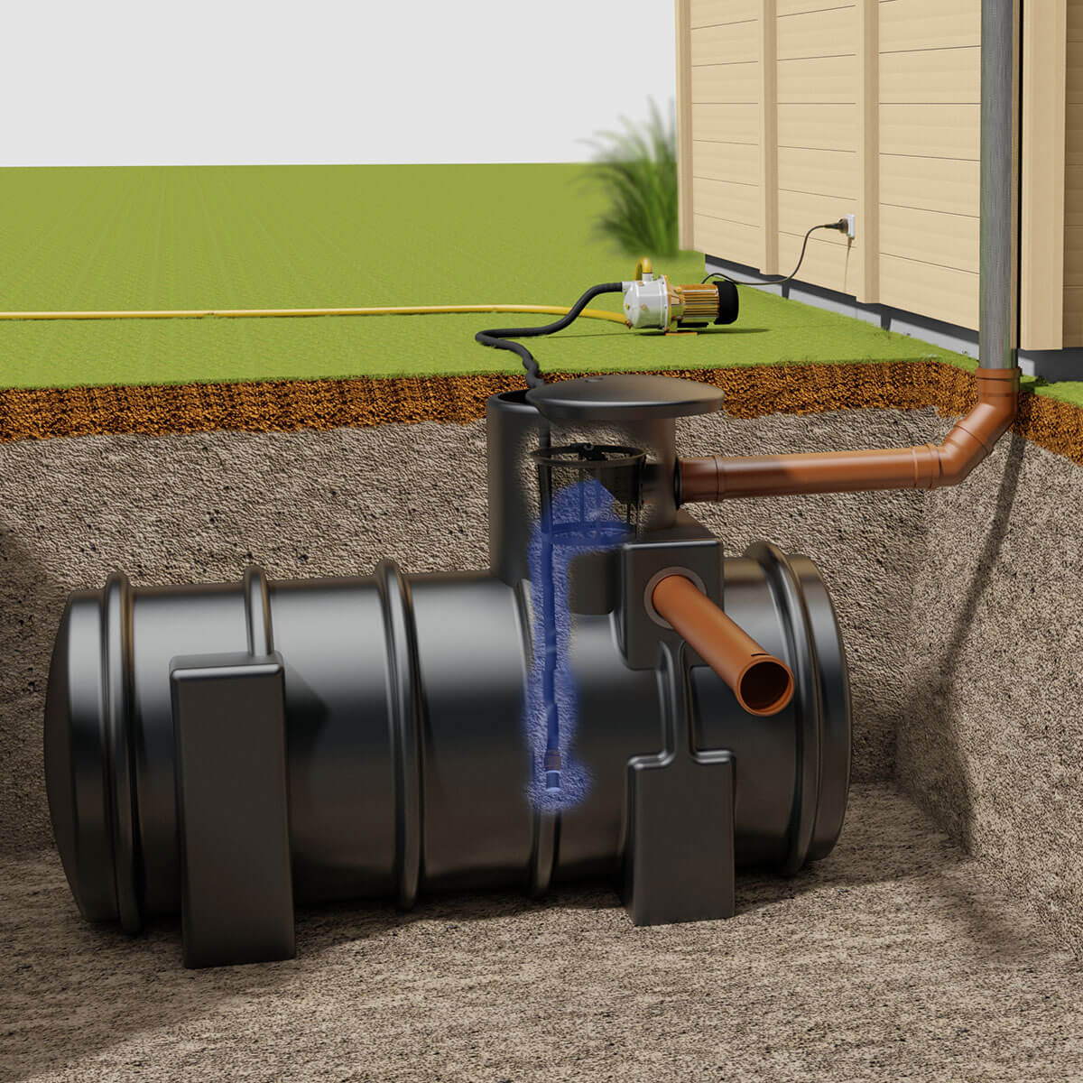 AQa.Line Gartenanlage 1000 L inkl. Abdeckung