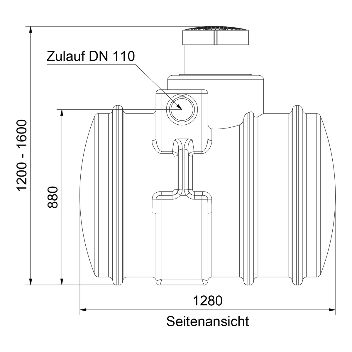 AQa.Line Abwassertank 700 L (mit DIBt-Zulassung)