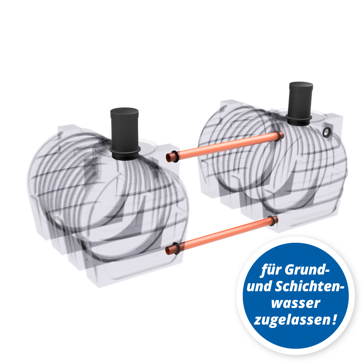 AQa.Line Abwassersystem 6000 L (mit DIBt-Zulassung)