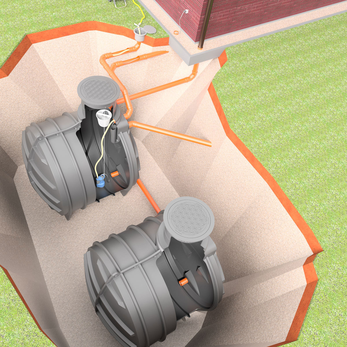 AQa.Line Gartenanlage 12.000 L inkl. Abdeckung