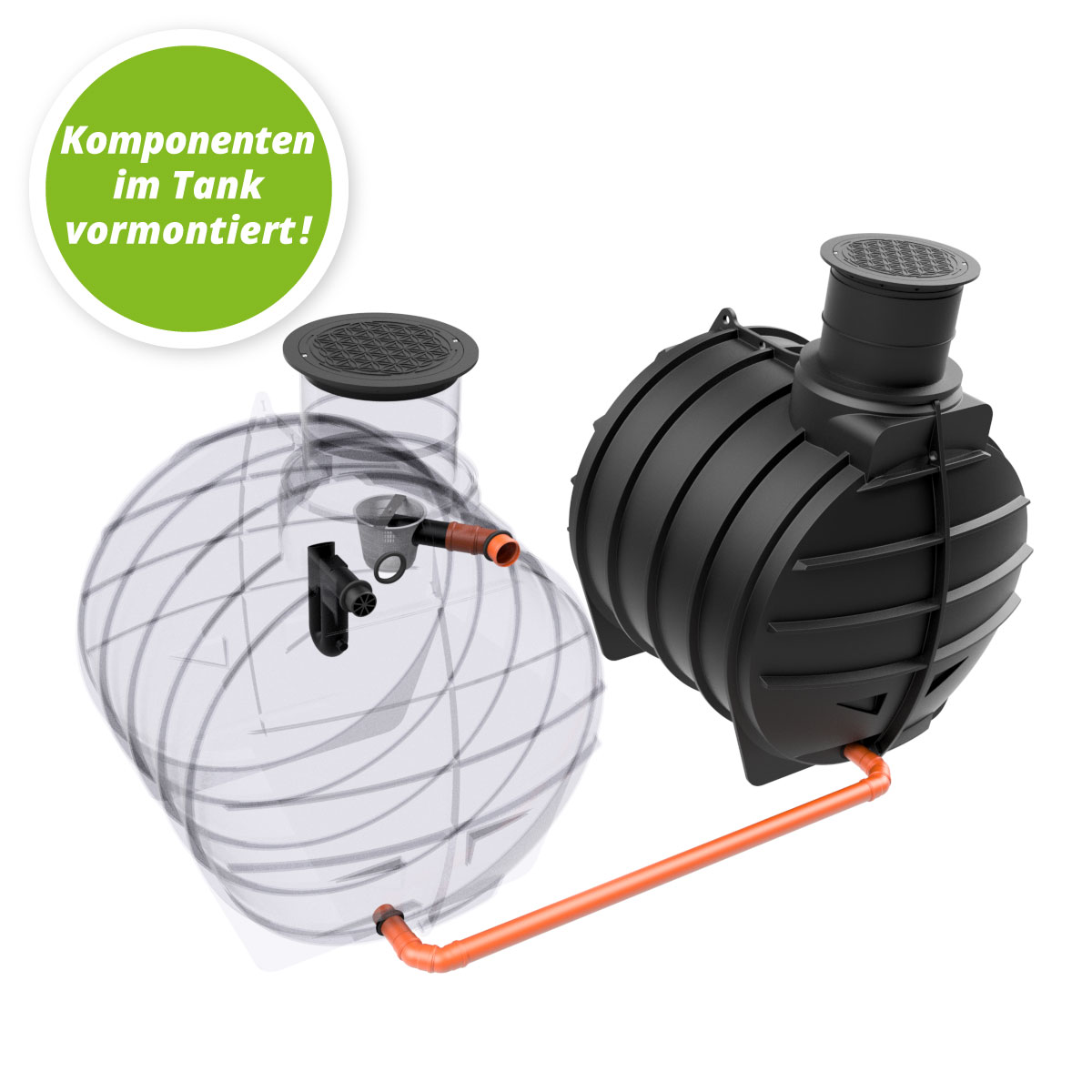 AQa.Line Gartenanlage 12.000 L inkl. Abdeckung