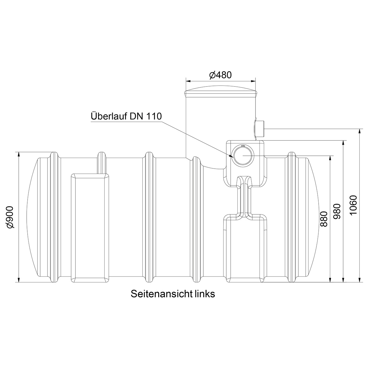 AQa.Line Gartenanlage 1000 L inkl. Abdeckung