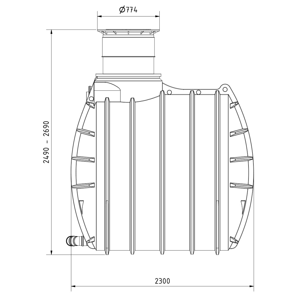 AQa.Line Gartenanlage 12.000 L inkl. Abdeckung