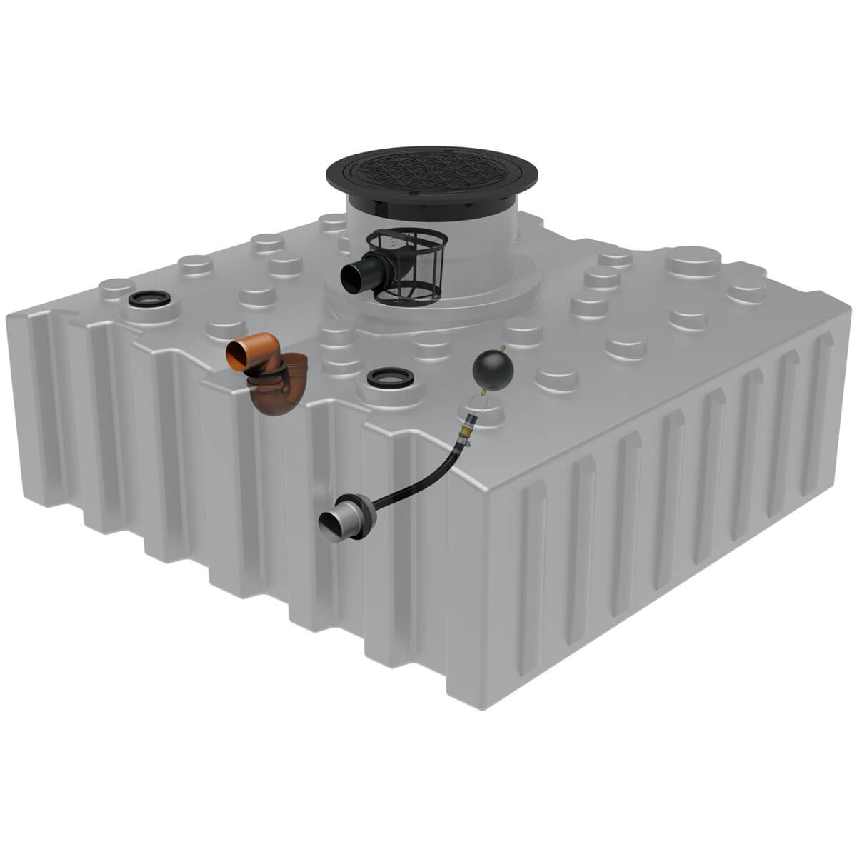 AQa.Line Retentionsflachtank 4000 L inkl. Abdeckung