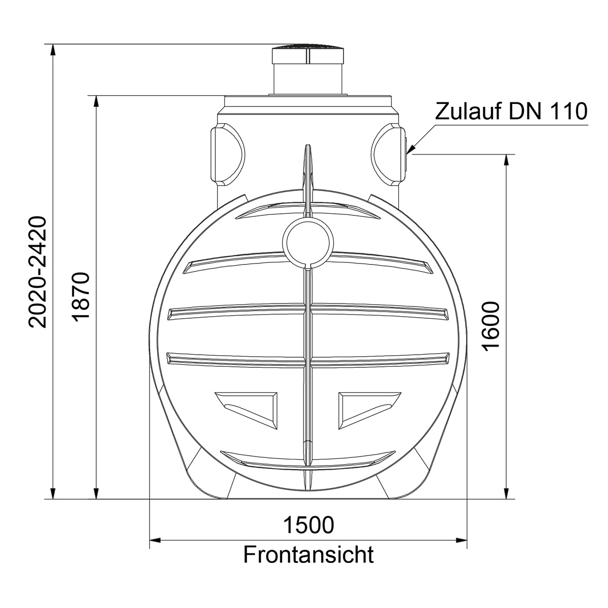 AQa.Line Abwassertank 3400 L