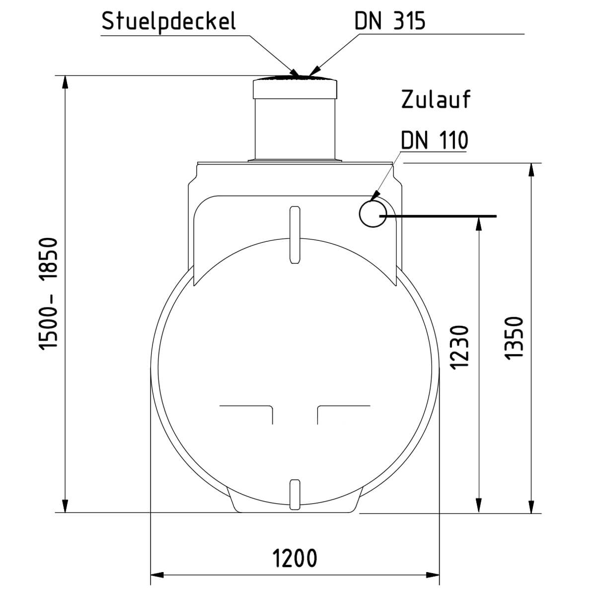 AQa.Line Abwassersammelgrube 2000 L
