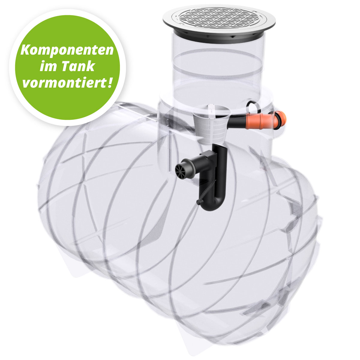 AQa.Line Gartenanlage 3400 L inkl. Abdeckung
