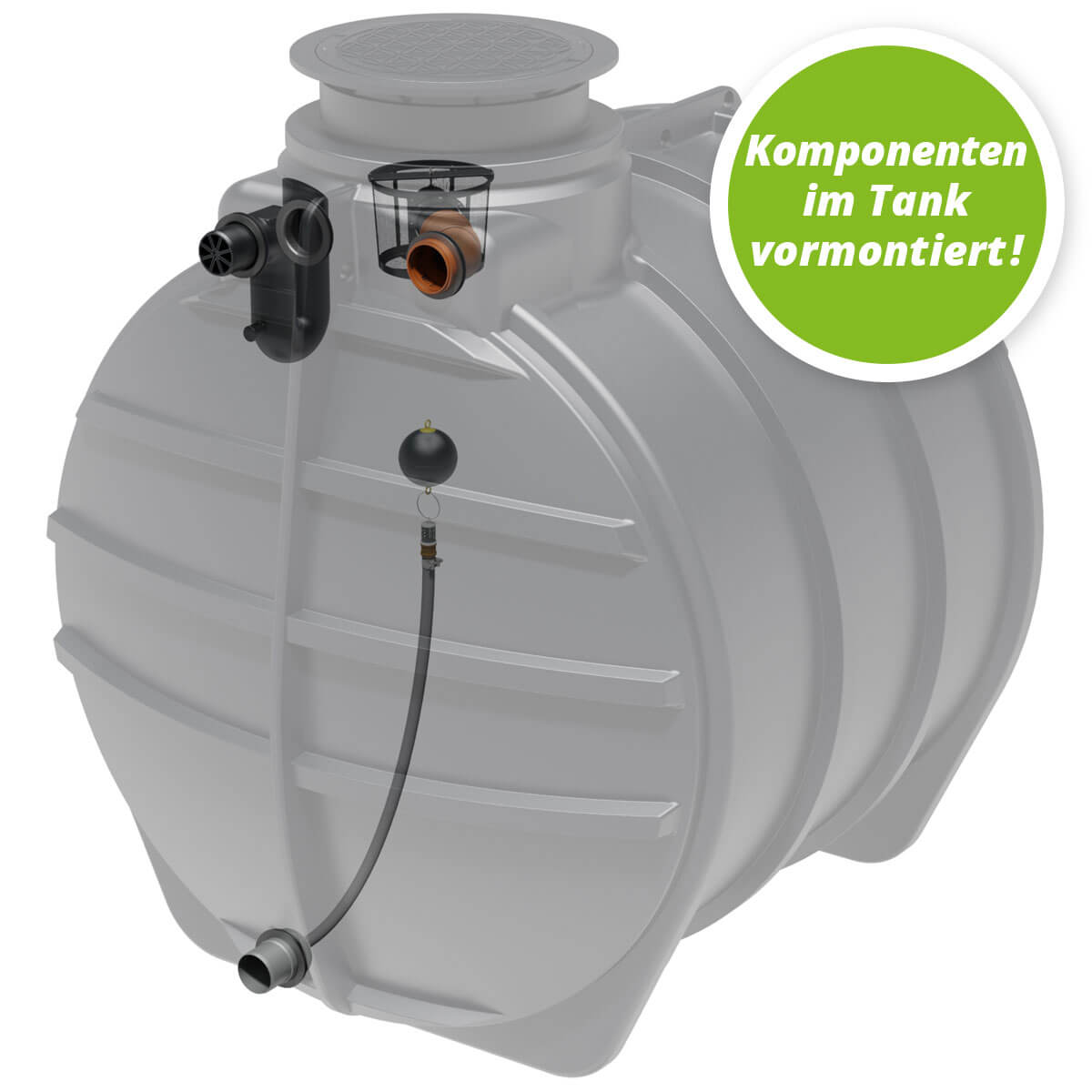 AQa.Line Retentionszisterne 6000 L inkl. Abdeckung