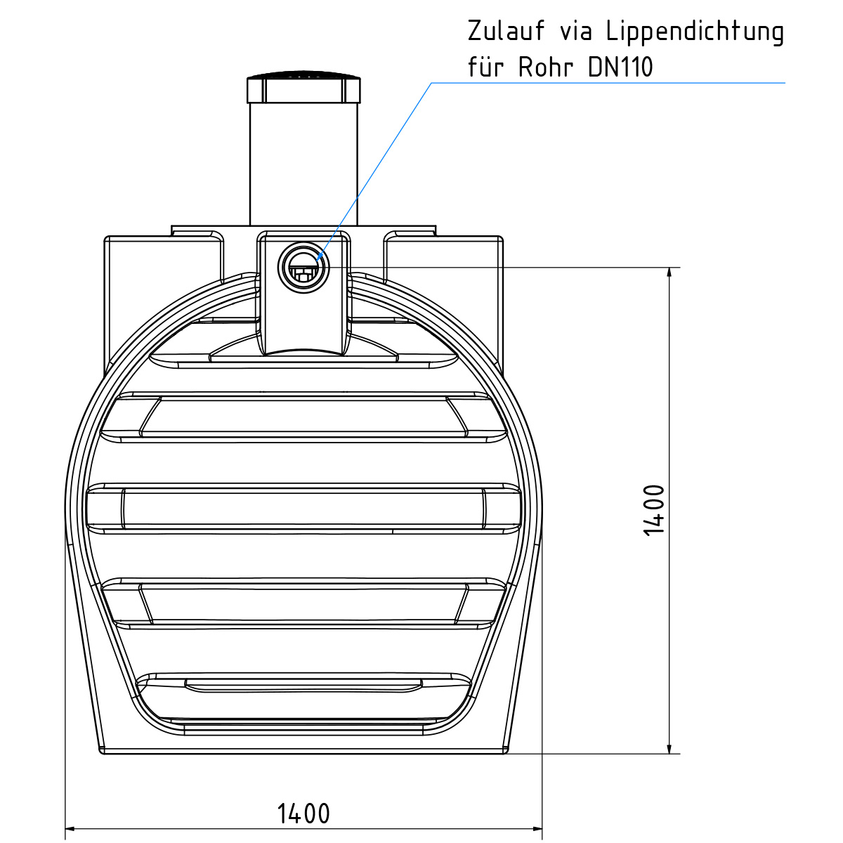 AQa.Line Abwassertank 3000 L (mit DIBt-Zulassung)