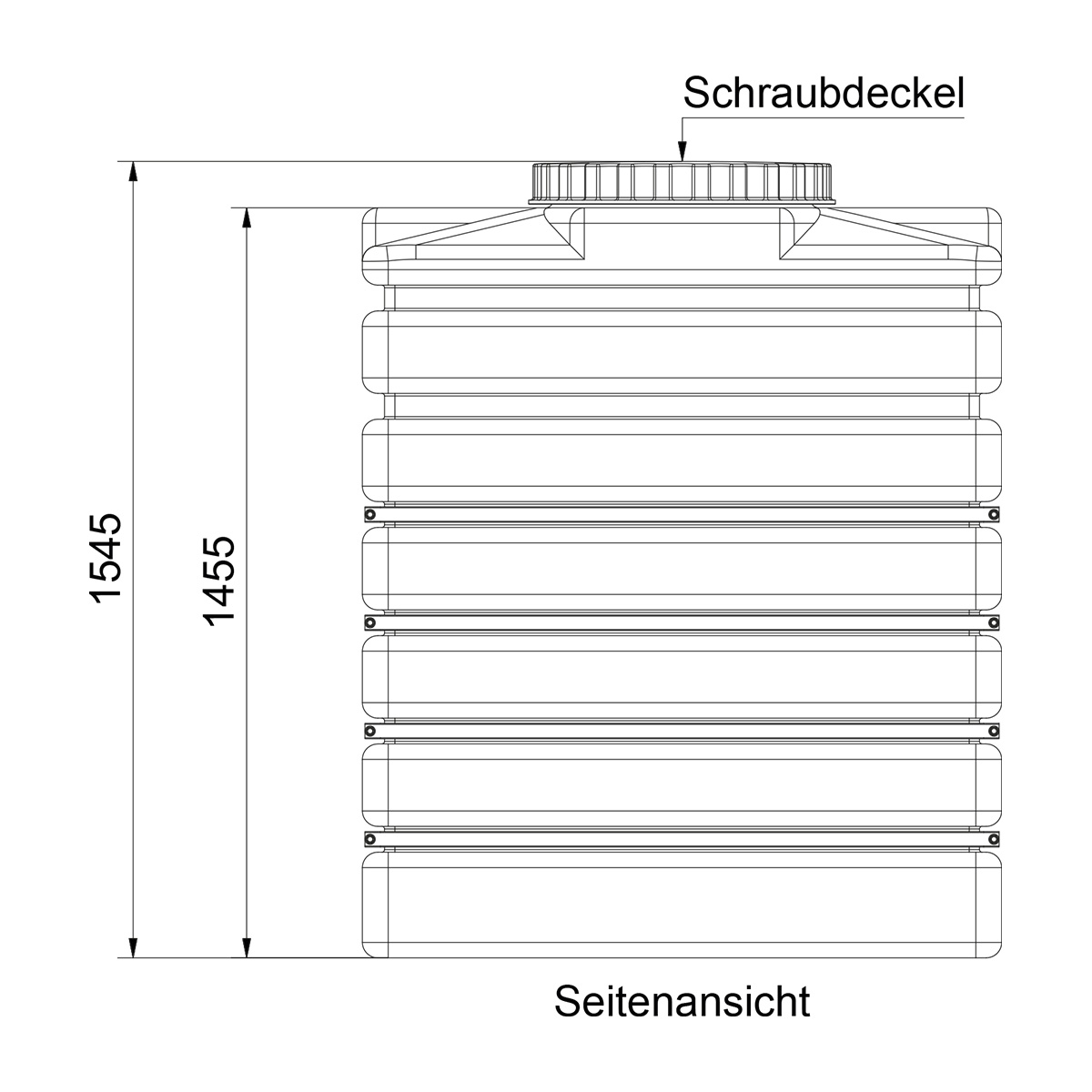 AQa.Line Kellertank 1000 L inkl. Schraubdeckel