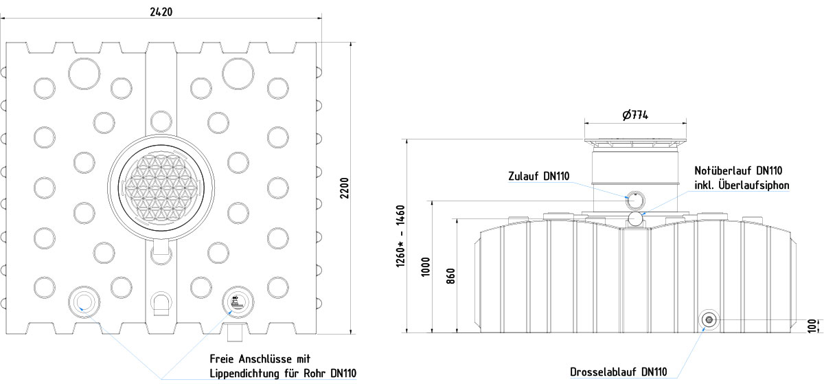 AQa-Line-Retentions-Flachtank-4000-L-100-GF-Dom-kurz-200-kg-FR-41-1211-TD