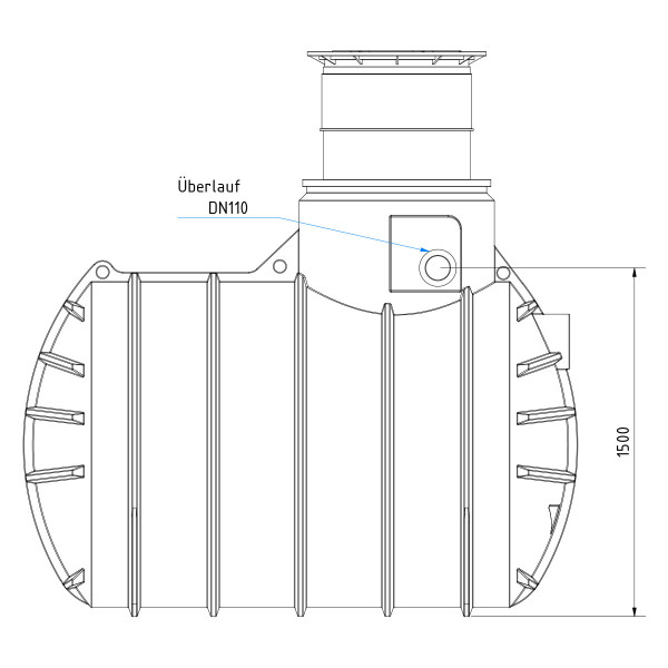 AQa.Line Hausanlage 3400 L inkl. Abdeckung