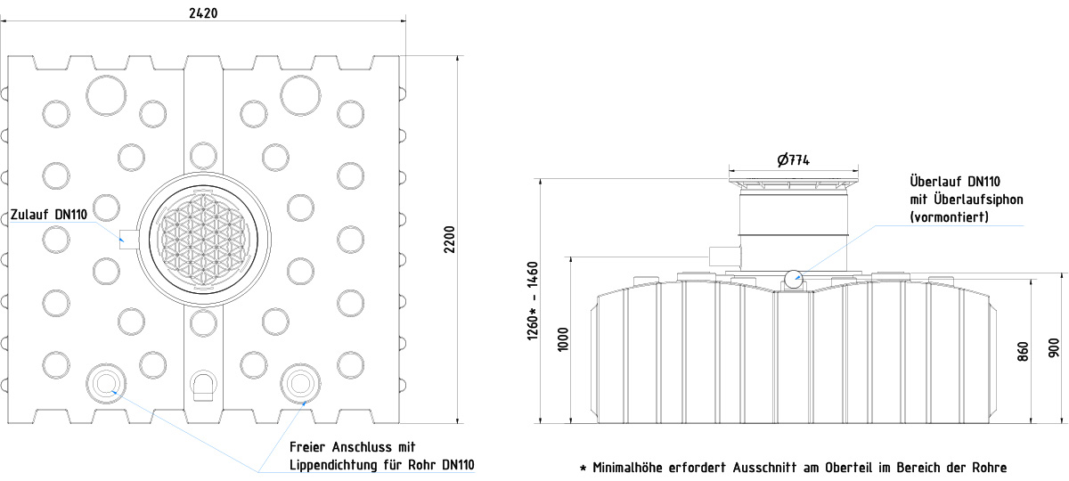 AQa-Line-Flachtank-4000-L-GF-Dom-kurz-200-kg-AF-41-0031-TD