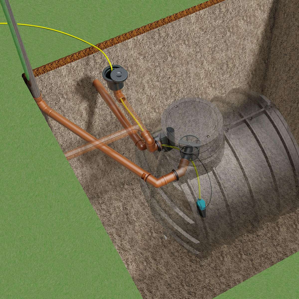 AQa.Line Gartenanlage 6000 L inkl. Abdeckung Garten