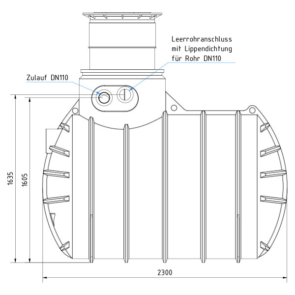 AQa.Line Hausanlage 3400 L inkl. Abdeckung